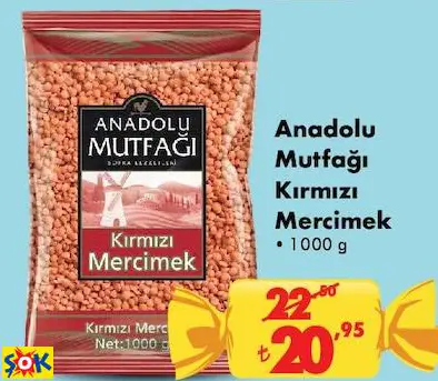 ANADOLU MUTFAĞI KIRMIZI MERCİMEK ANADOLU MUTFAĞI KIRMIZI MERCİMEK